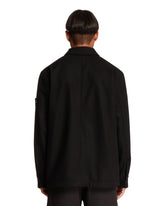 Black Wool Ghost Overshirt | PDP | Antonia