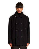 Cappotto Doppiopetto Nero - Stone Island uomo | PLP | Antonia