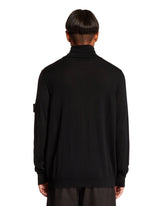 Black Wool Ghost Turtleneck Sweater | PDP | Antonia