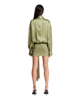 Green Silk Mini Dress | PDP | dAgency
