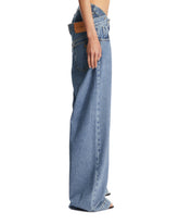 Blue Double Waist Jeans | PDP | dAgency