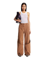 Brown Maxi Pocket Jeans - the attico women | PLP | dAgency