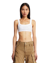 White Cropped Top With Crystals - the attico women | PLP | dAgency