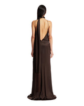 Brown Silk Maxi Dress | PDP | dAgency