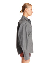 Gray Wool Eliza Shirt | PDP | Antonia