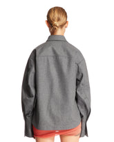 Gray Wool Eliza Shirt | PDP | Antonia