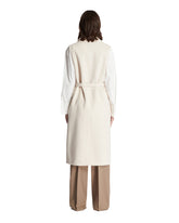 White Sleeveless Coat | PDP | Antonia