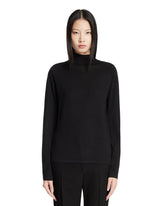 Black High-Neck Wool Sweater - Women's knitwear | PLP | Antonia