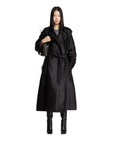 Black Silk Trench With Belt | PDP | Antonia