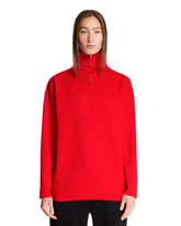 Red Cashmere Zip Sweater - Women's knitwear | PLP | Antonia