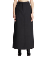 Black Wool and Silk Skirt | PDP | Antonia