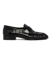 Black Eelskin Leather Loafers | PDP | Antonia