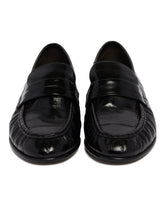 Black Eelskin Leather Loafers | PDP | Antonia