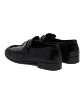 Black Eelskin Leather Loafers | PDP | Antonia