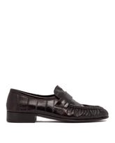 Row Black Soft Eel Skin Loafers - the row women | PLP | Antonia