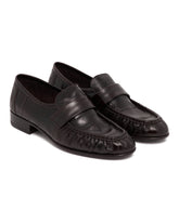 Row Black Soft Eel Skin Loafers - the row women | PLP | Antonia