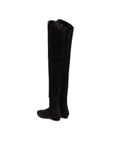 Black Awar Shearling Knee-High Boots | PDP | Antonia