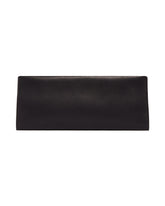 Black Leather Flat Clutch | PDP | Antonia