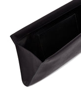 Black Leather Flat Clutch | PDP | Antonia