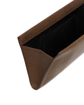 Brown Leather Flat Clutch | PDP | Antonia