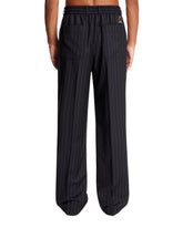 Blue Striped Wool Pants | PDP | Antonia