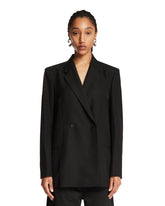 Black Wool Double-Breasted Blazer - Women's jackets | PLP | Antonia