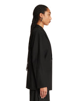 Black Wool Double-Breasted Blazer | PDP | Antonia