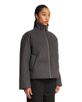 Gray Wool Puffer Jacket | PDP | Antonia