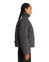 Gray Wool Puffer Jacket | PDP | Antonia