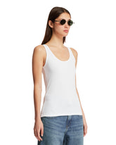 White Ribbed Tank Top | PDP | Antonia