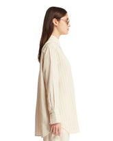 White Relaxed Pinstripe Shirt | PDP | Antonia