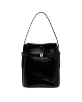 Black Belted Bucket Bag | PDP | Antonia