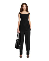 Black Buckled Slouch Pants - Women | PLP | Antonia