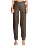 Brown Leather Pants - Women | PLP | Antonia