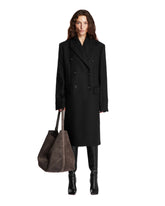 Black Double-breasted Coat - Women | PLP | Antonia