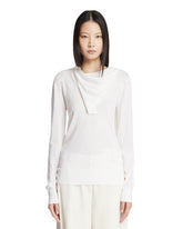 White Top with Scarf Collar - Women | PLP | Antonia