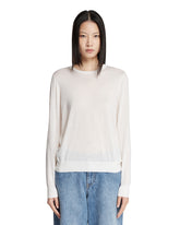 White Lightweight Wool Sweater. - Women | PLP | Antonia