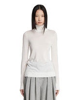 White Lightweight Wool High-Neck Sweater - Women | PLP | Antonia