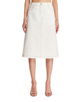 White Cotton Midi Skirt - Toteme studio women | PLP | dAgency