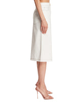 White Cotton Midi Skirt | PDP | Antonia