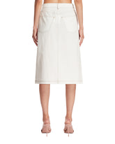 White Cotton Midi Skirt | PDP | Antonia