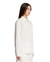 White Petite Tumbled Shirt | PDP | Antonia