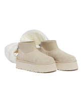 White Classic Mini Dipper Puffer Boots | PDP | Antonia