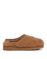 Brown Tasman Maxi Curly Slippers - Women's shoes | PLP | Antonia