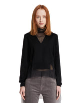 Black Wool and Tulle Top - UNDERCOVER | PLP | Antonia