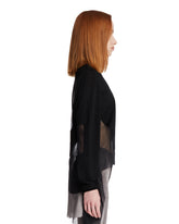 Black Wool and Tulle Top | PDP | Antonia