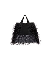 Black Sequin Tote Bag | PDP | Antonia