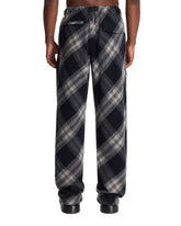 Blue Checkered Wool Pants | PDP | Antonia