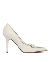 White Penny Strap Pumps - Women | PLP | Antonia