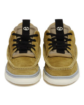 Beige Runboot Leather Sneakers | PDP | Antonia